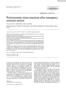 Acta Obstet Gynecol Scand - 2011 - Ryding - Posttraumatic stress reactions after emergency cesarean section