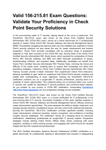 Valid 156-215.81 Exam Questions: Validate Your Proficiency in Check Point Security Solutions