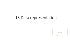 13 Data representation