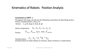 chapter 4, Kinematics of Robots