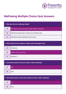 Wellbeing Quiz Answers 