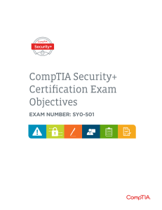 CompTIA Security+ Exam Objectives (SY0-501)