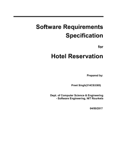 Software Requirements Specification for