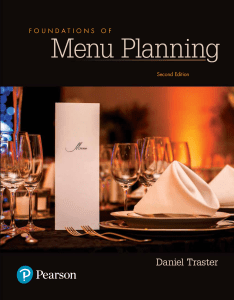 Foundations of Menu Planning, 2nd edition