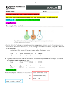 CHAP 6 CHEMICAL FORMULAE, EQUATIONS AND CALCULATIONS PART 2 PG 64