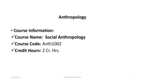 Anthropology Chapter 1 PPT(1)