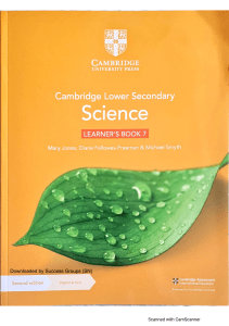 Cambridge lower secondary science 2nd learner's book 