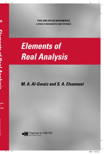 M.A. Al-Gwaiz (Author)  S.A. Elsanousi (Author) - Elements of Real Analysis (2006, Chapman and Hall CRC) [10.1201 9781420011609] - libgen.li