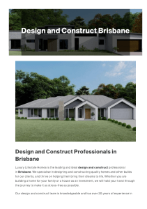 Custom Home Builder North Brisbane