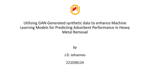 GANs for Adsorbent Performance Prediction in Wastewater Treatment