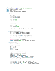E-L Equation of Motion for Double Pendulum Python Code