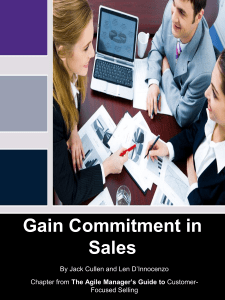 gain commitments in sales