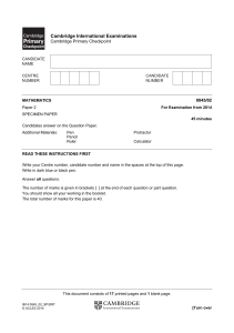 Primary-Checkpoint-Math-0845-Specimen-2014-Paper-2