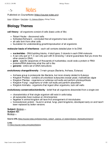 Biology Themes