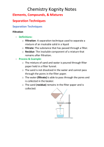Chemistry Separation Techniques Notes