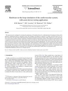 Hardware-in-the-loop-simulation of the cardiovascular system