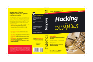 Hacking For Dummies (Isbn - 0470550937)
