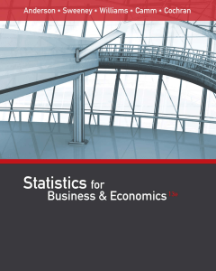Anderson -Statistics for Business   Economics