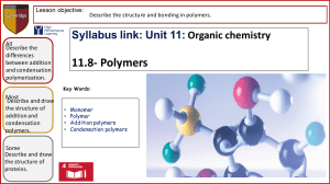 Organi Chem - Polymers PPT- 8