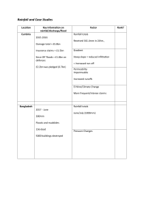 Rainfall and Case Studies 18 marker