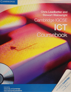 Cambridge IGCSE ICT coursebook - Leadbetter, Chris