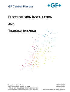 Central Electrofusion Installation Procedure Manual