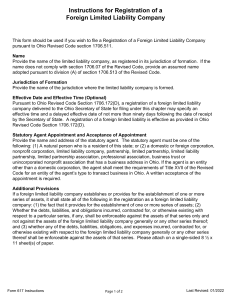 Ohio Foreign LLC Registration Instructions