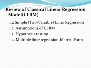 2. REVIEW OF CLRMs