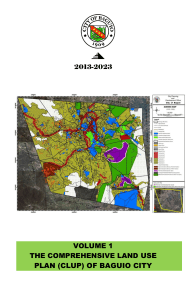 Baguio City COMPREHENSIVE LAND USE PLAN 2013-2023