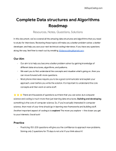 Data Structures & Algorithms Roadmap