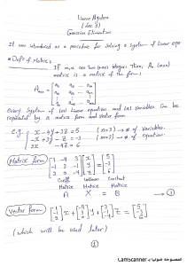 Linear Algebra Lec.2