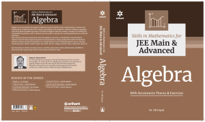 Skill in Mathematics - Algebra for JEE Main and Advanced