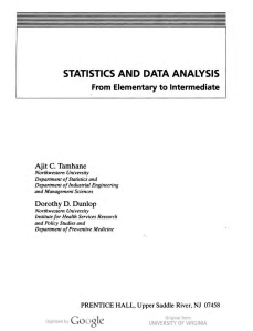 Statistics and Data Analysis Textbook