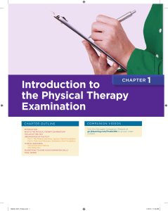 fundamentals of physical therapy examination - chapter 1