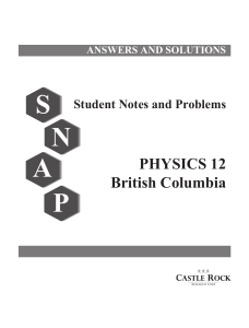 BC SNAP Physics 12 Full Solutions