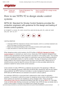 Notes about NFPA 92