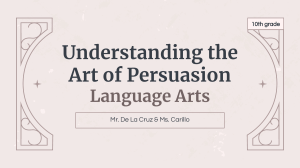  Persuasive Writing and Rhetoric - Language Arts 