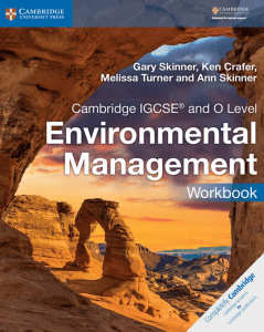 cambridge igcse and o level environmental management workbook
