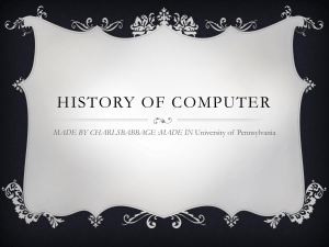 HISTORY OF COMPUTER
