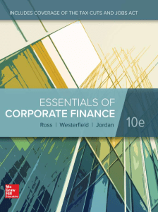 别的课本Essentials of Corporate Finance 10 Stephen Ross compressed