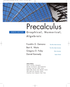 Precalculus by Demana & Waits TEXTBOOK (1)