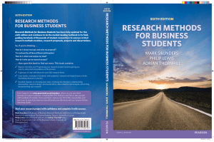 research methods for business student