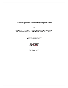 Final Report of Traineeship Program 2023