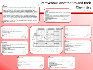 Intravenous Anesthetics and their Chemistry