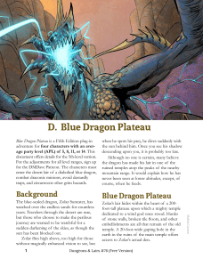 DMDave - Dungeons & Lairs 76 - Blue Dragon Plateau - Free Version
