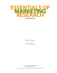 Essentials of Marketing Research, 4th Edition