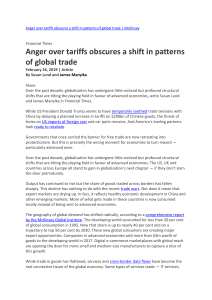 Anger over tariffs obscures a shift in patterns of global trade