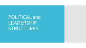 POLITICAL and LEADERSHIP STRUCTURES