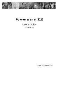 Powerware 3115 UPS Manual