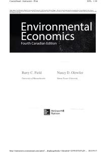 Environmental Economics, 4th Canadian Edition
